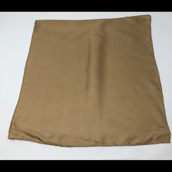 Other - Silk Pocket Square/Kerchief Gold Unisex 16 x 16
